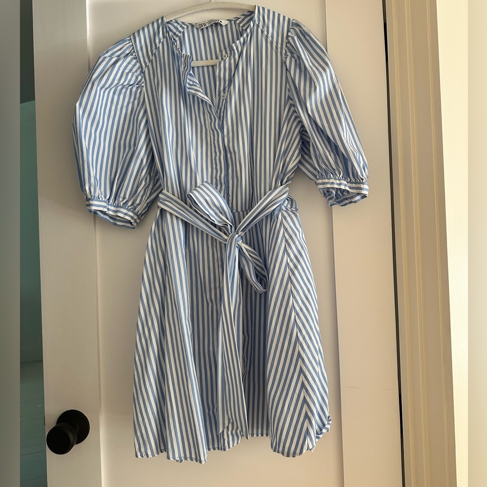 Zara Blue & White striped dress